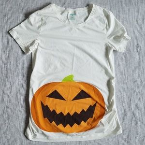 2/$25 Mamagama Pumpkin Bump Maternity Shirt
